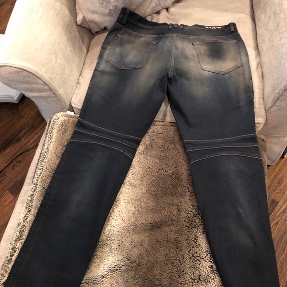 Balmain Slim Moto Jeans - Picture 2 of 8